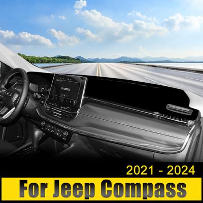 Pentru Jeep Compass 2021 2022 2023 2024 e-Hybrid, husă pentru bordul mașinii, evita lumina, pad, parasolar, anti-UV, covoare, husă antiderapantă, covorașe