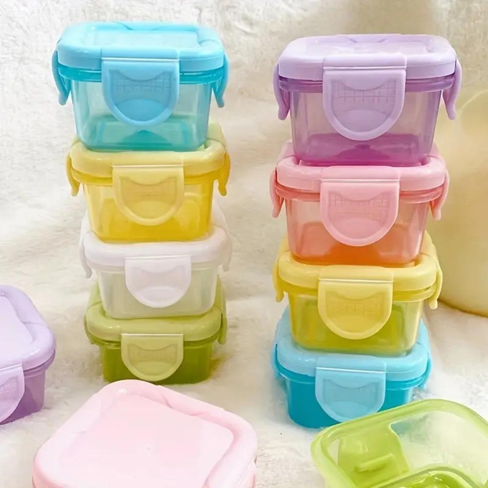 60 ml Spender-Gemüsebehälter, Lebensmittelqualität, verdickte, versiegelte Tierfutterbox, attraktiv, exquisit, auslaufsicher, 6 Farben, praktische Lebensmittelqualität