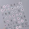 1 PCS 5D Glitter Light Pink Begonia Flower Nail Art Sticker Exquisite Design High Quality Decorative Decal Nail Sticker
