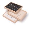 Velvet Earrings Display Tray 48 Grids Ring Earring Holder Multipurpose Wood Rings Tray  Store