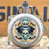 Colier Mediu Quartz Compact Vintage Creativ Ceas de Buzunar Aliaj Cadran Rotund Stickere Amuzant Halloween Cadou Ieftin Pentru Copii