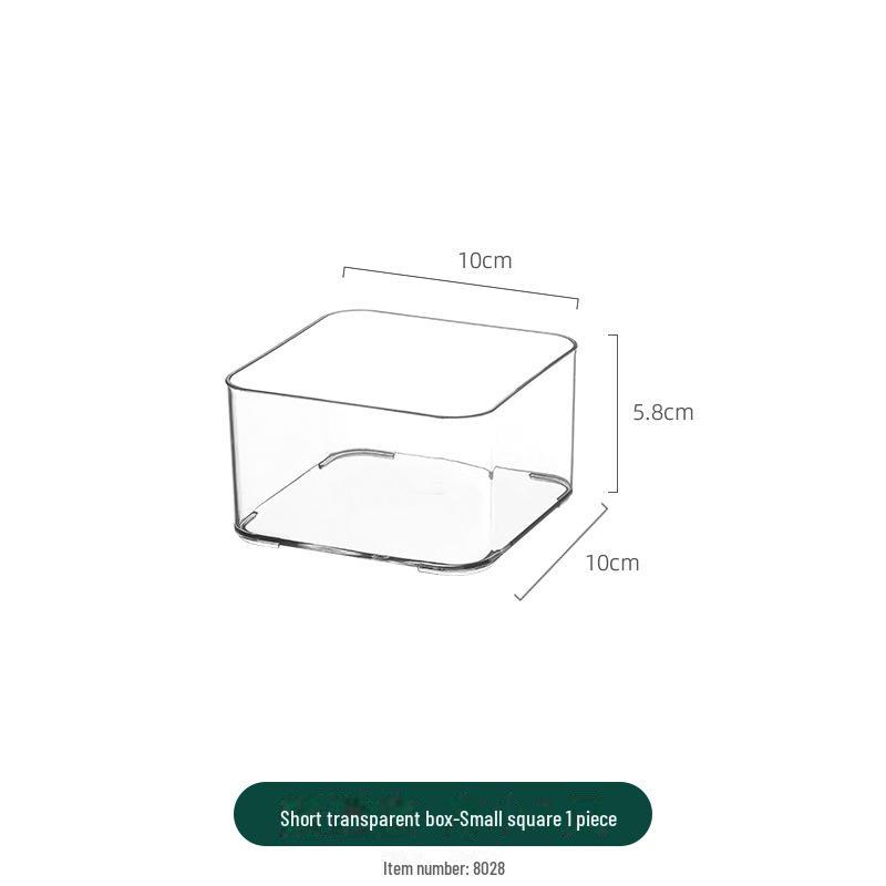 Desktop Transparent Storage Box for Sundries, Cosmetics, Stationery, Tableware with Mirror Cabinet