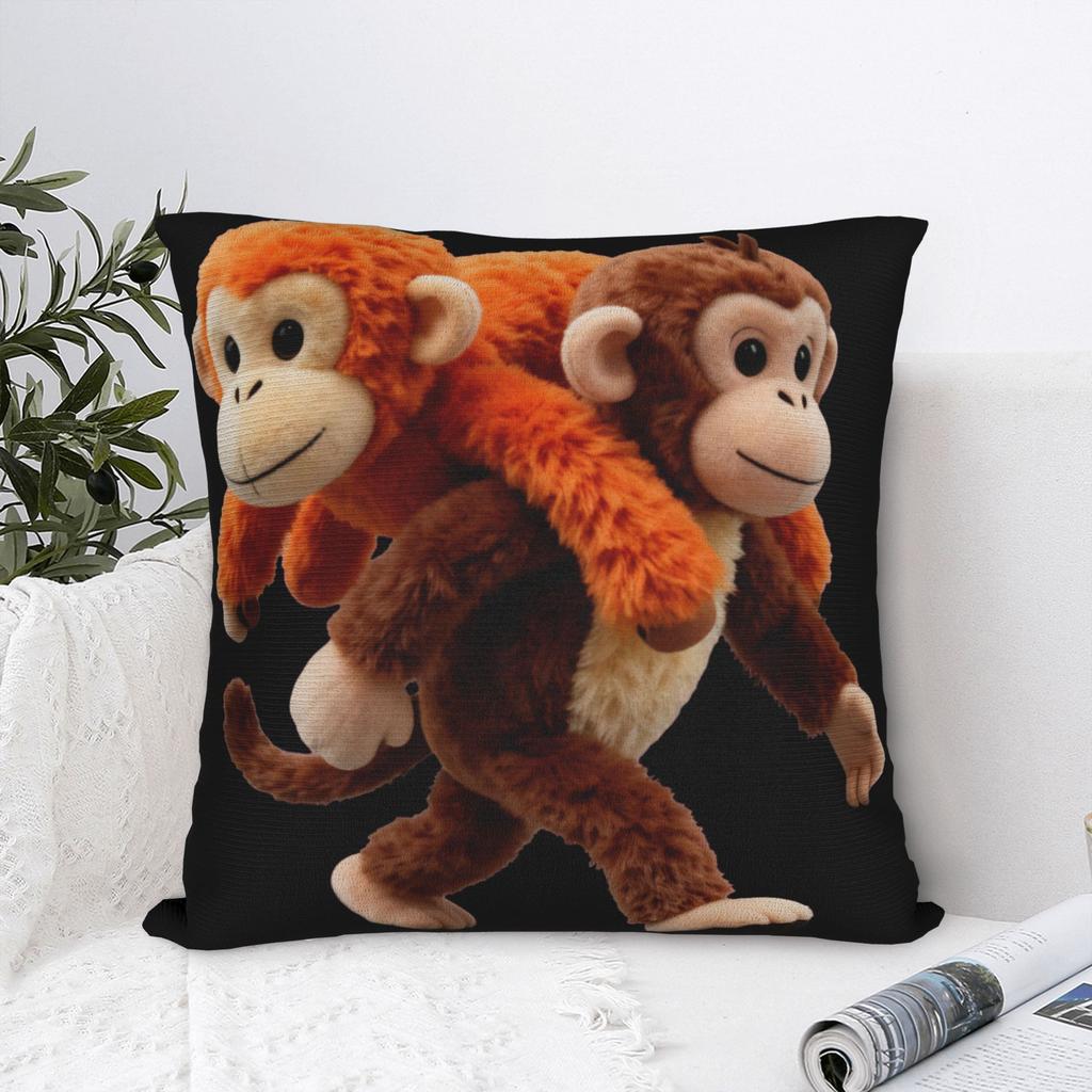Punch Monkey Pillow Cover Comfy Cushion Cover Vintage Pillow Case For Wedding Party Home Decor