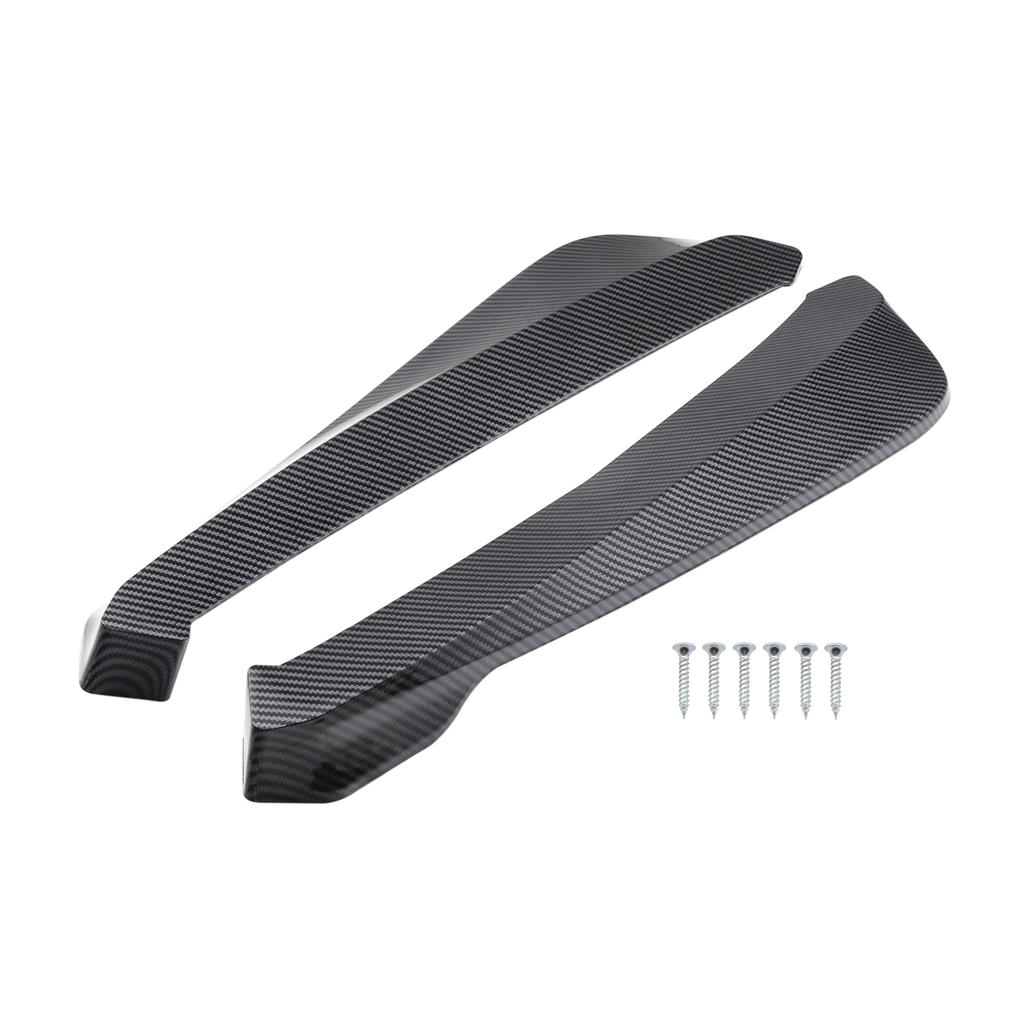 Rear Bumper Lip Splitter   Car Side  Fins Body Lip Spoiler Chin Skirt Protector, Black