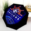 Lion City Sailors Football Club  pattern, automatic folding umbrella, portable and foldable design, 8 ribs, a Christmas or birthday gift.