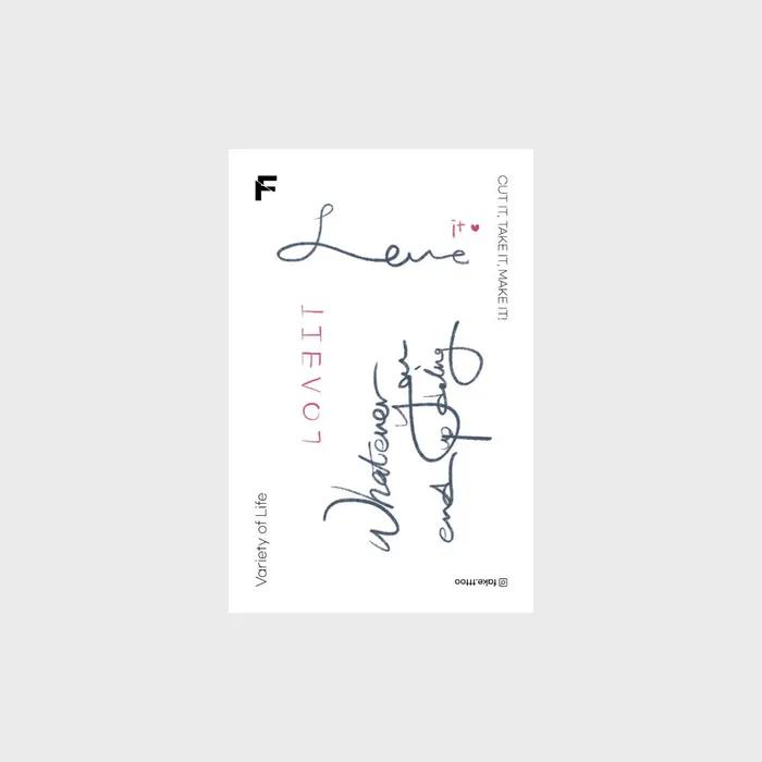 

Love it tattoo sticker