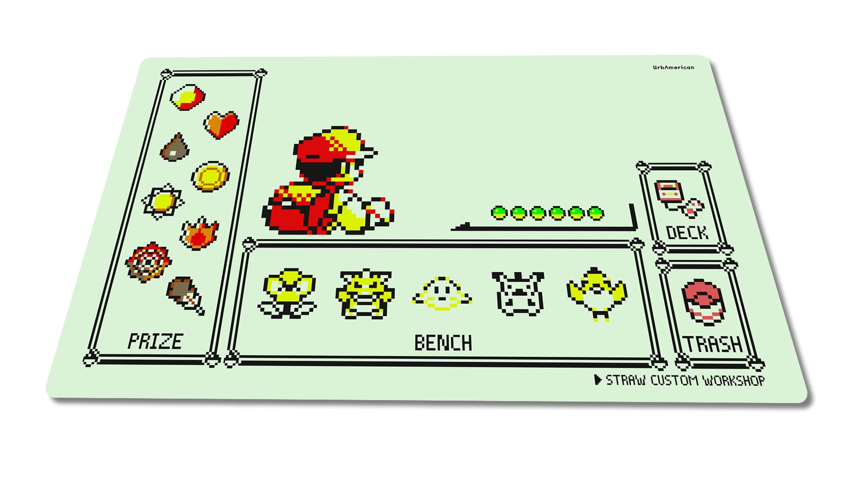 

Игровой коврик с полной прошивкой Резиновый игровой коврик для одного человека Эксклюзив для битв TCG Высококачественный игровой коврик Pokemon с водонепроницаемой сумкой для хранения Карточная игра