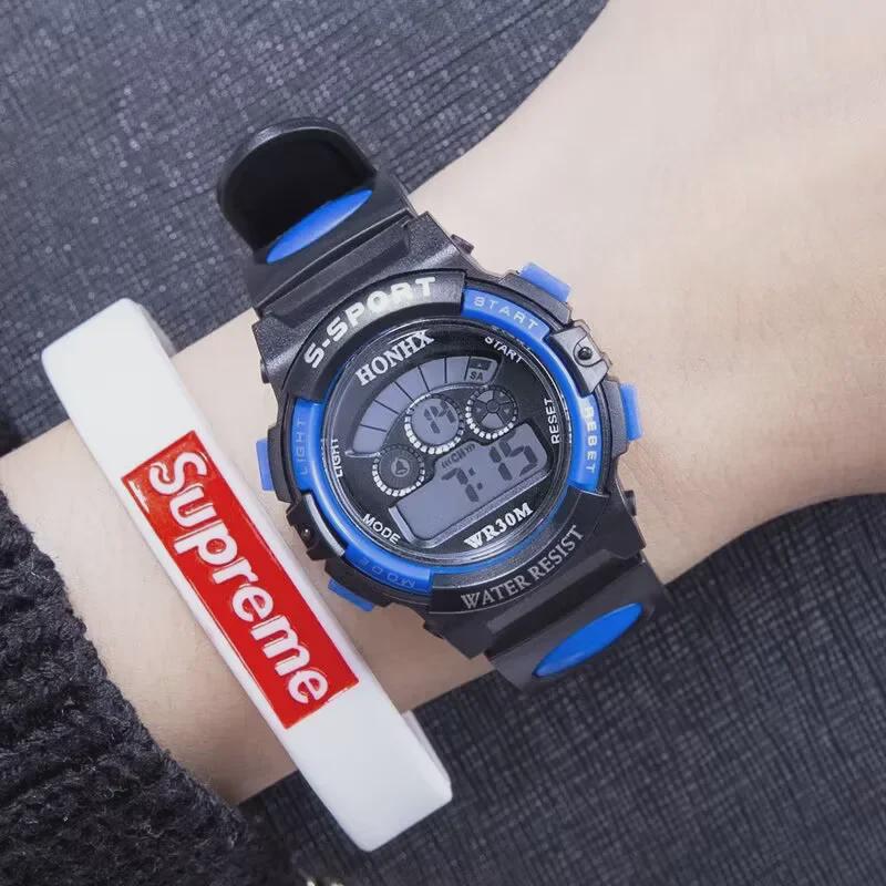 Multi-Function Waterproof Children's Electronic Watch with Colorful Lights - Model 0119
