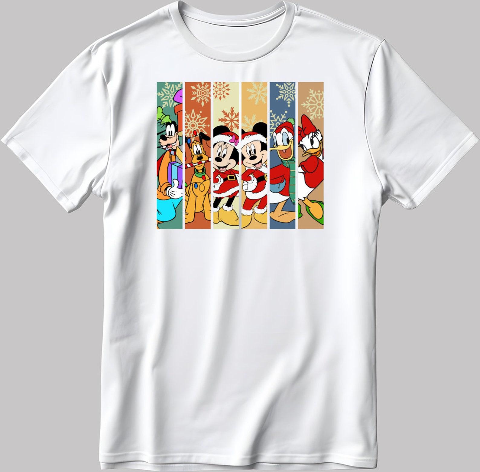 Mickey Merry Christmas Disney Santa, Short Sleeve White-Black Men s / Women s T-Shirt C209 M