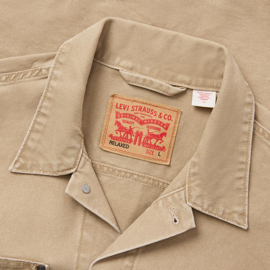 Levis Vintage Loose Simple Comfortable Pointed Collar Long Sleeve Jacket Men Jacket A4820-0023