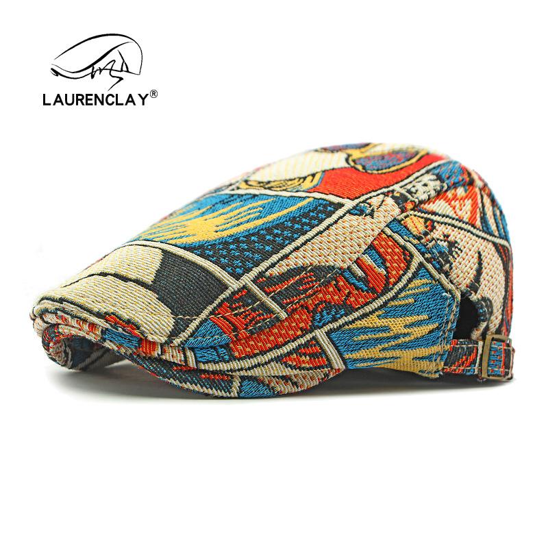 

Винтажная жаккардовая шляпа женская берет с бабочкой винтажная модная шляпа повседневная универсальная шляпа художника Adjustable