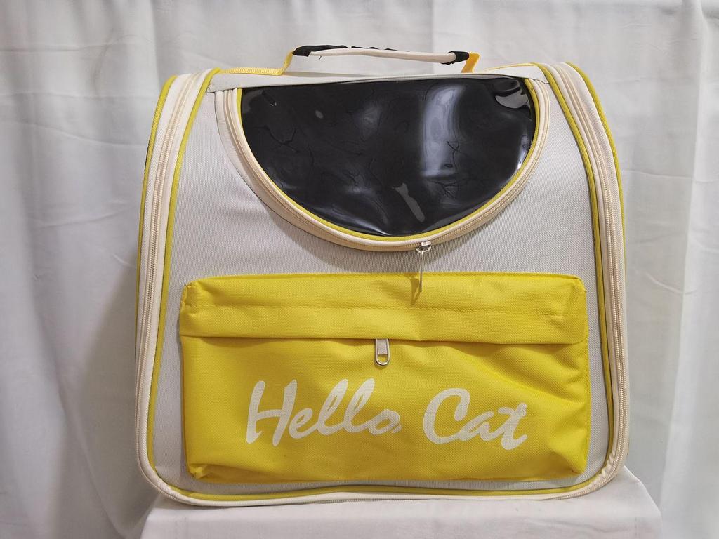 Portable Cat Carrier Backpack: Breathable, Foldable, Double-Shoulder Bag for Pets