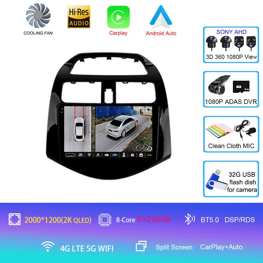 Android 14 Carplay For Chevrolet Spark Beat Matiz Creative 2010 2011 2012 2013 2014 Multimedia Player Car Radio GPS 2din Stereo