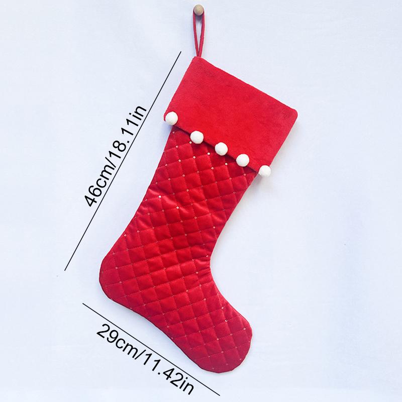 

1 шт. Подвесное украшение Большие подвесные носки Упаковка для подарков Рождественский чулок Дом Красный Рождество 46x29см 46*29cm красный