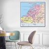 1pcs Netherlands Map City Illustration In Russian Language Map Canvas Painting Wall Art Poster Home Decoration