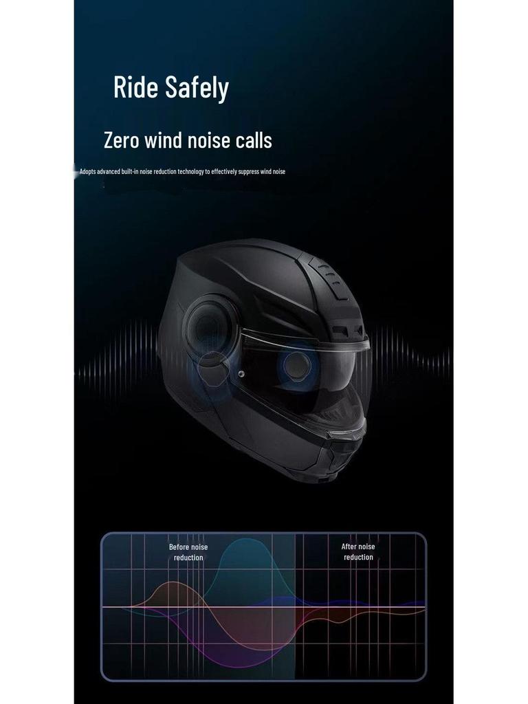 New Wireless Bluetooth Motorcycle Helmet Earphones: Long Battery Life, Waterproof
