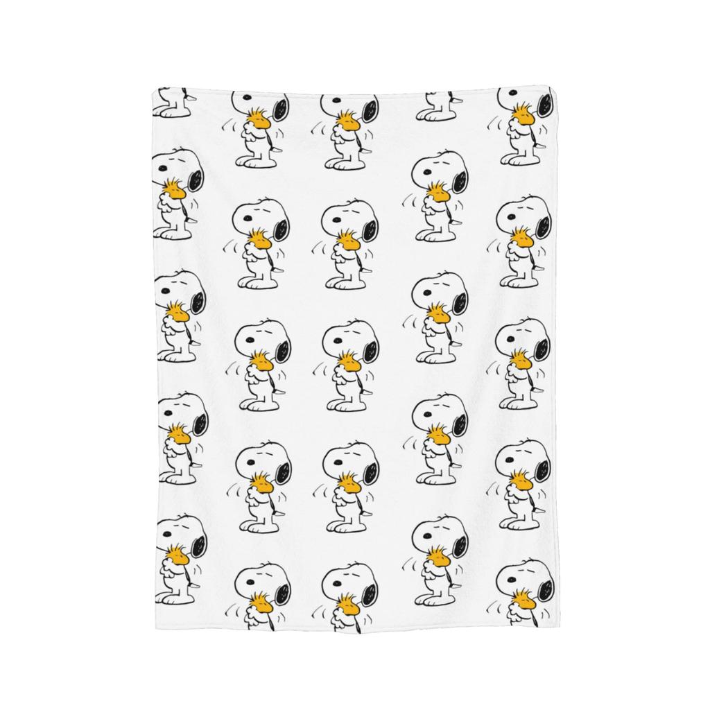 Snoopys Blue Space Astronaut Pattern Blanket Cover Flannel Throw Blanket Bed Sofa Printed Soft Warm Bedsprea,