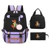 Crazy Animal City Clear And Sweet Printed Student School Bag Women'S Backpack Fashion Women'S Bag Three-Piece Set