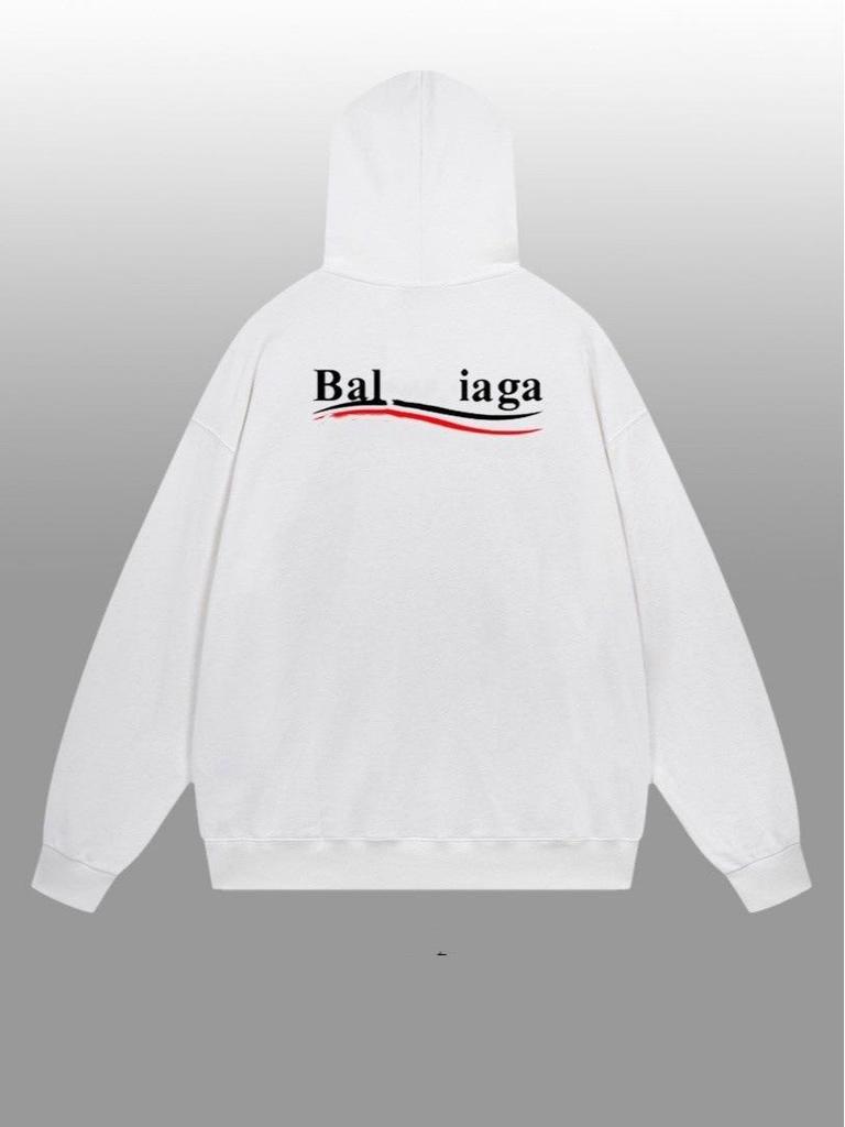 B Family Paris 25SS Classic Cola Wave Print Hoodie for Men & Women