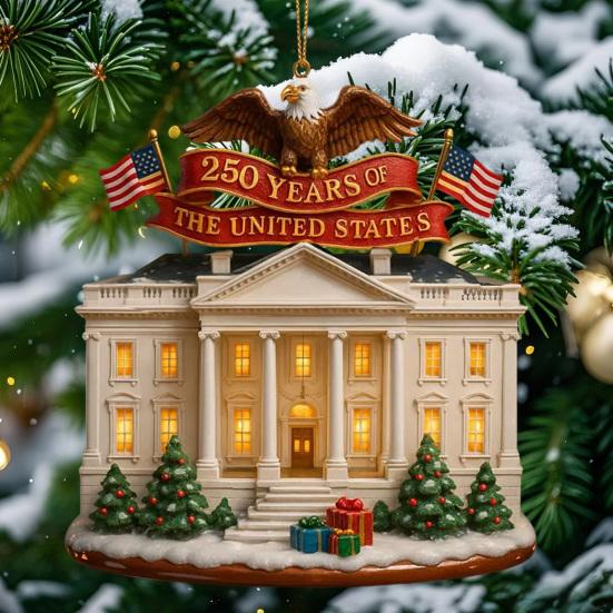US 250th Anniversary Decoration 250 Years of The United States Commemorative Ornament Keepsake Patriotic Hanging Decoration