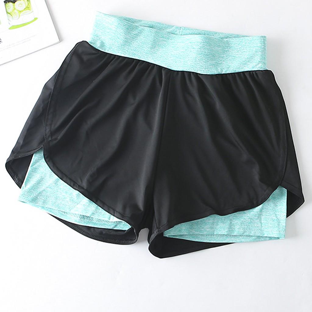 

Lady Women Yoga Color Elastic Sport Pants Trousers Shorts Pants Fitness Pants M синий