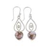 Natural Pink Opal Copper Gemstone 925 Sterling Silver Jewelry Earrings 2.00" EE-32-37