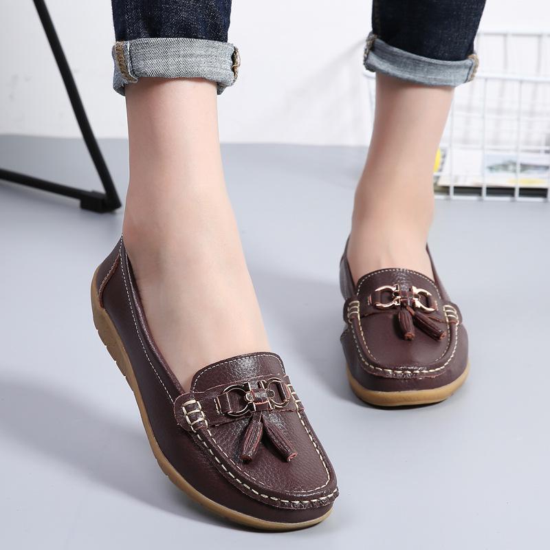Jarní boty pro maminky Ploché boty pro volný čas Slip on Soft Shoes Plus Size