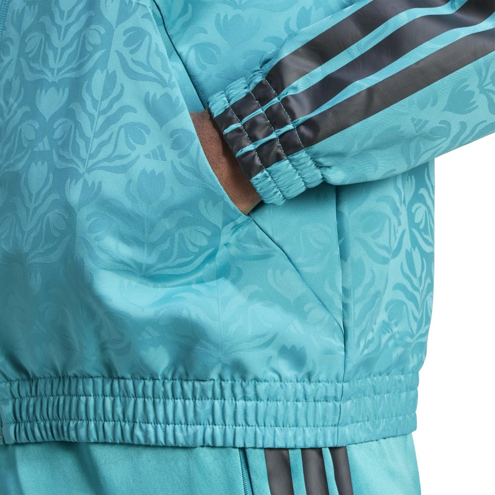 Adidas Tilo Woven Jersey Jacket Men's JVI17 Pure Teal/Black (JW0232) Size L