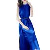 Elegant Waist-Cinching Sleeveless Chiffon Dress - Summer 2026 Collection