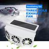 New Car Exhaust Fan USB Rechargeable/solar Air Circulation Cooling and Heat Dissipation High Wind Power 1/3 Head Ventilation Fan