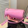 This Year's Popular Bag Women's 2025 New Retro Fashion Textured Shoulder Bag Maillard Spring Messenger Cylinder Bag