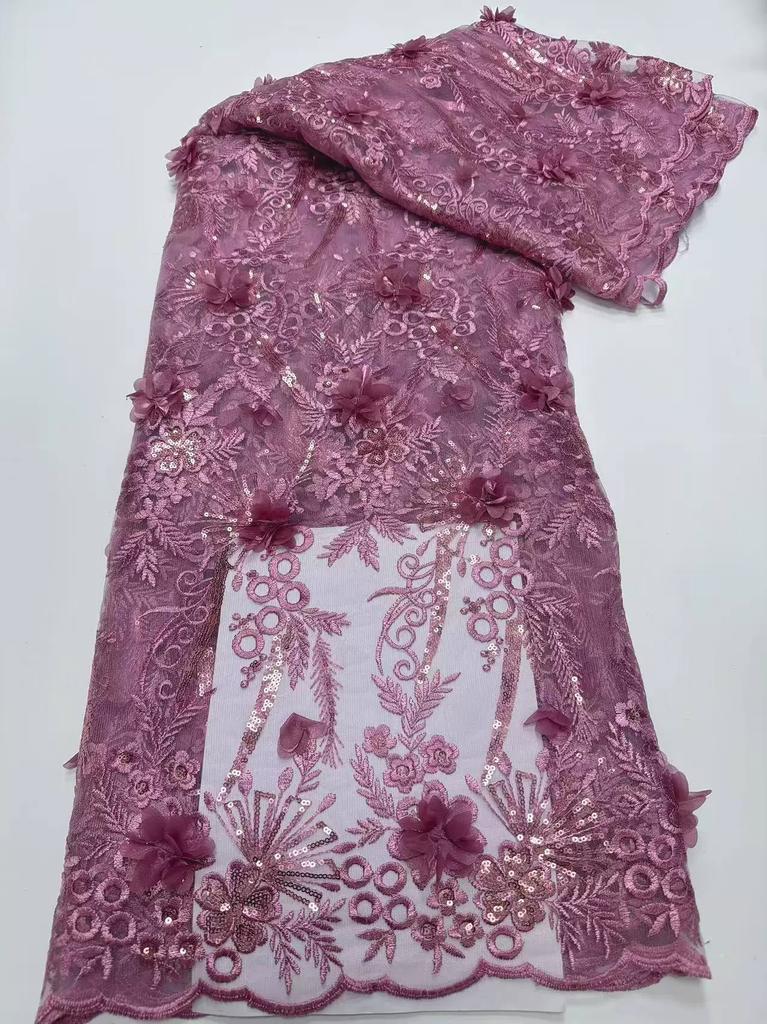 5yard Soft Lace Fabric 3D Sequin Embroidery Tissus couture,Evening gown,Wedding Dress Diy Designer Fabrics for Sewing