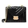Whitney Sheepskin Shoulder Bag, Crossbody Bag Small Women's Pure Black 30F8GXIL1T-BLACK