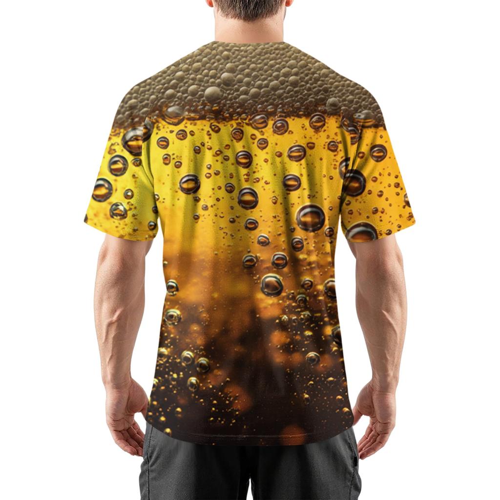 Men's Crew-neck Casual Printed Short-sleeved T-shirt Top