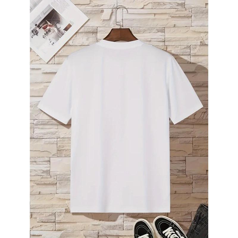European Sizes Casual Summer Top Featuring a Romantic 'Rose' Pattern Print, Designed for Men with Stylish Round Neck And Short Sleeves Suitable Shirt