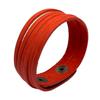 Women's Leather Bracelet Chopped Red