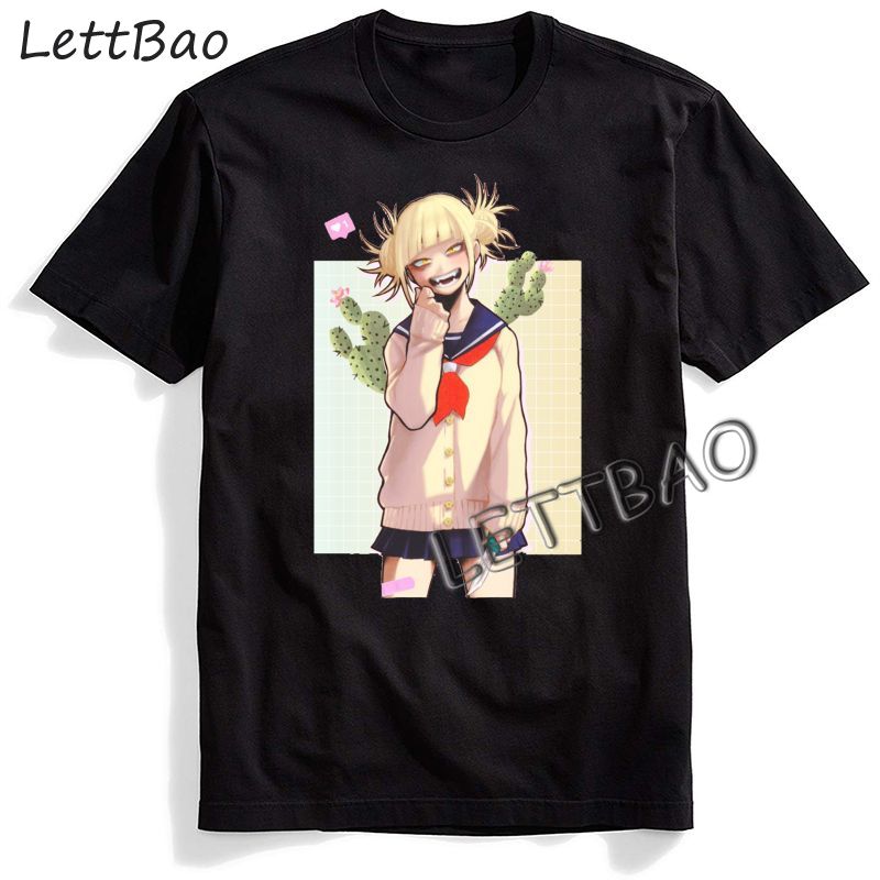 Harajuku Anime My Hero Academia Men T Shirt Summer Harajuku Casual Loose Ulzzang Cute Cartoon Graphic