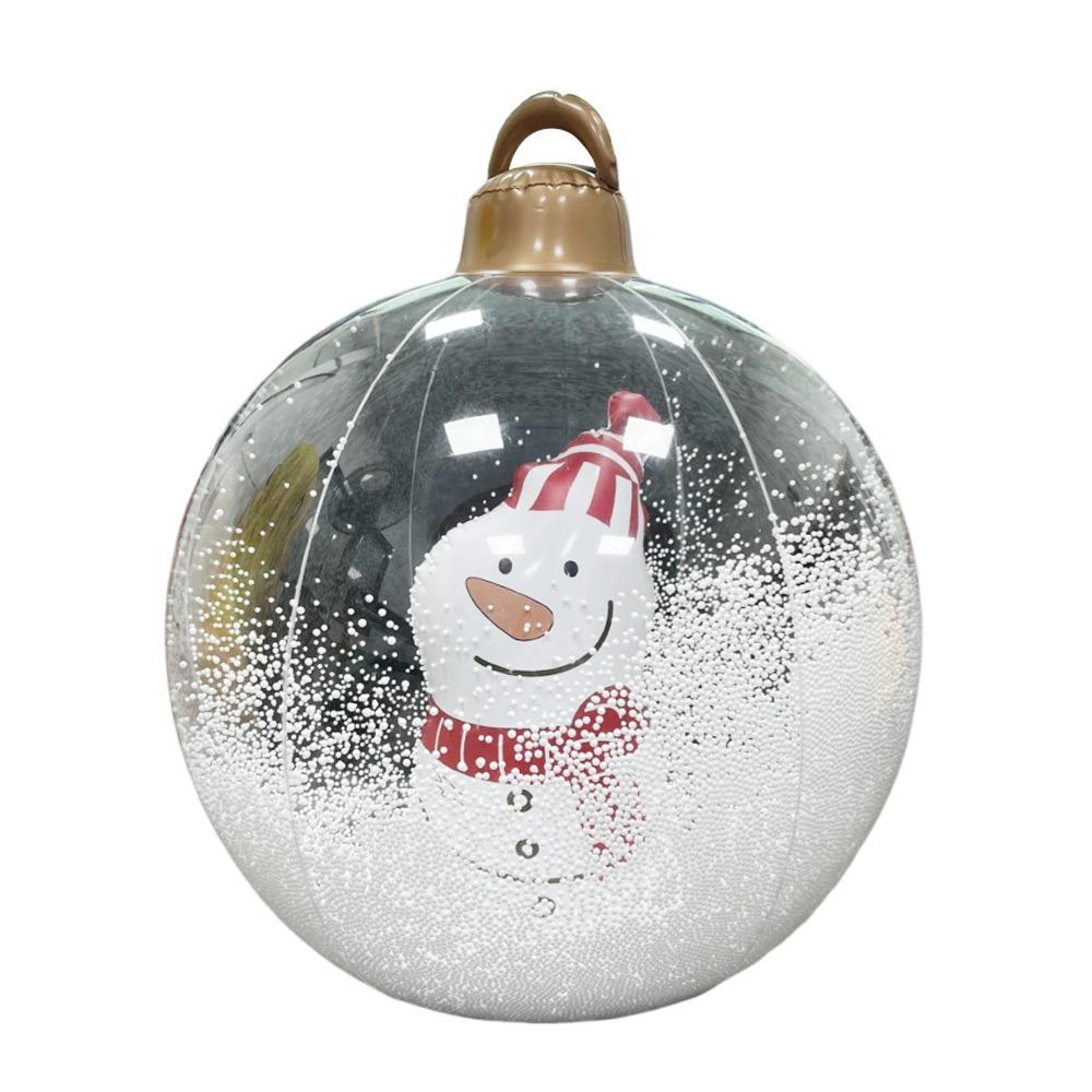 24 Inch Christmas Inflatable PVC Material Clear Ball Giant Christmas Balls Waterproof 60CM Size Holiday Decor Window Display