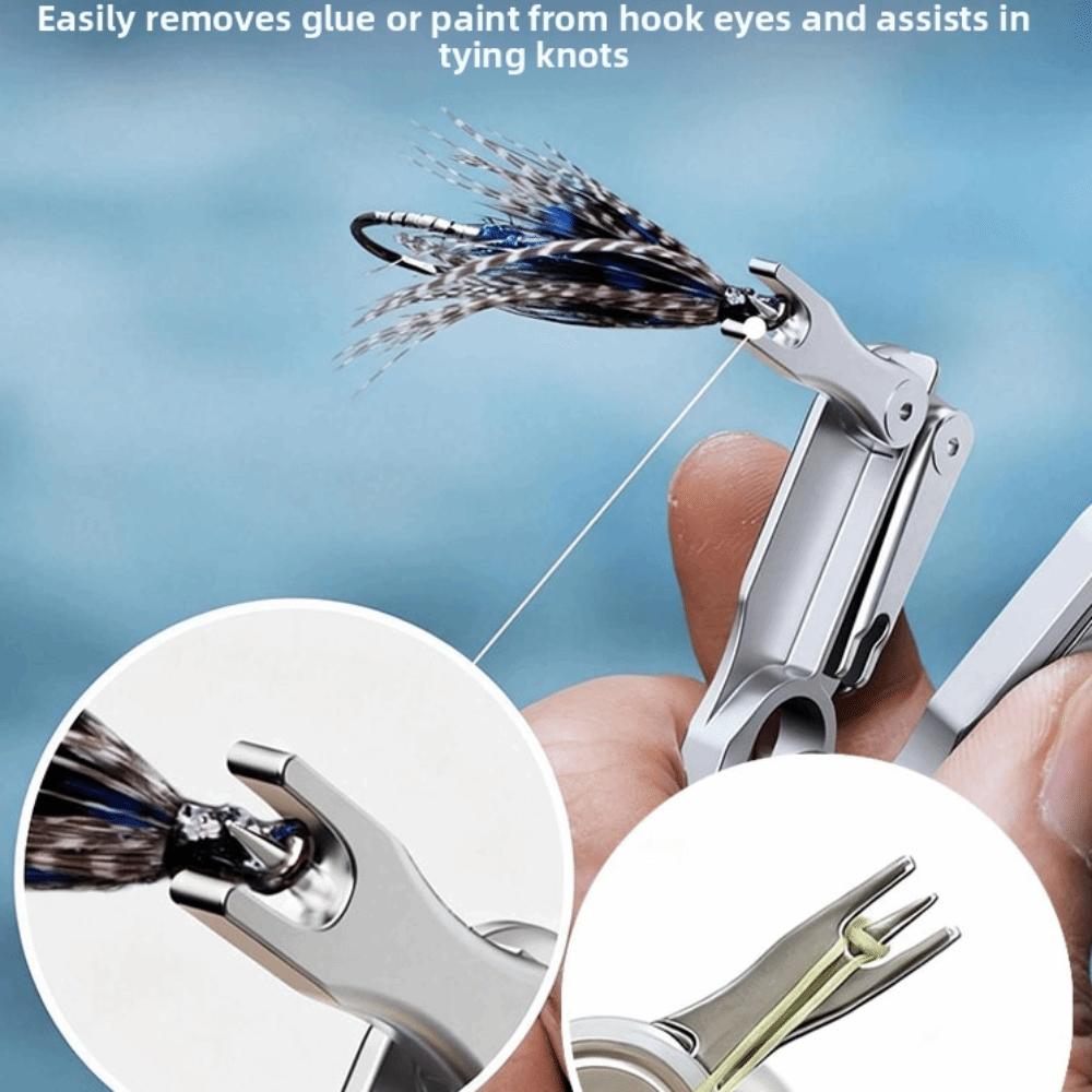 Stainless Steel Fly Fishing Pliers Portable Design Knot Tying Tool  Fly Fishing