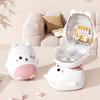 Mini Portable Bear Cartoon Jewelry Storage Box Travel Sealed Five Grids Organizer Compact Personal Medicine Box
