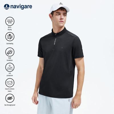 Men's Outdoor Quick-Dry Stand Collar Polo Shirt