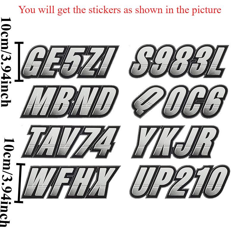 Number Letter Boat Stickers Waterproof Boat PWC Registration Vinyl Decals Universal for DIY Kayak Fishing Boat Canoe Car Truck C-ZMSZ1