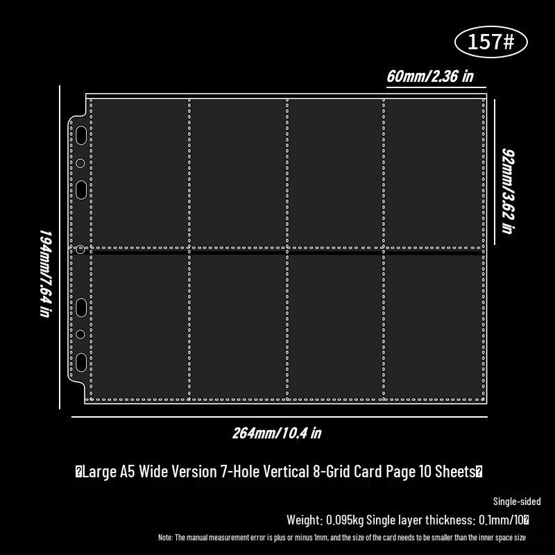 High Transparency Loose-Leaf Polaroid Album – 3-in & 5-in Card Pockets, Square Card Holder, Thickened Pages