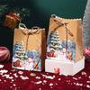 8 pcs Christmas gift tote bag, Christmas Eve candy gift paper bag, apple kraft paper packaging bag(Mixed)