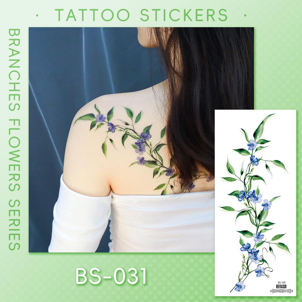Ricalon Halloween Vein & Lightning Flame Tattoo Stickers, Waterproof & Sweatproof