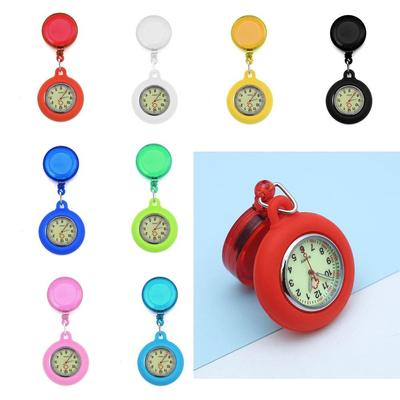 Hanging Retractable Nurse Watch Silicone Fob Watch Luminous Quartz Clock  Nurse