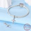 Cross Charm Copper Love Forever Pendant Fit Bracelet Necklace Diy Fine Jewelry