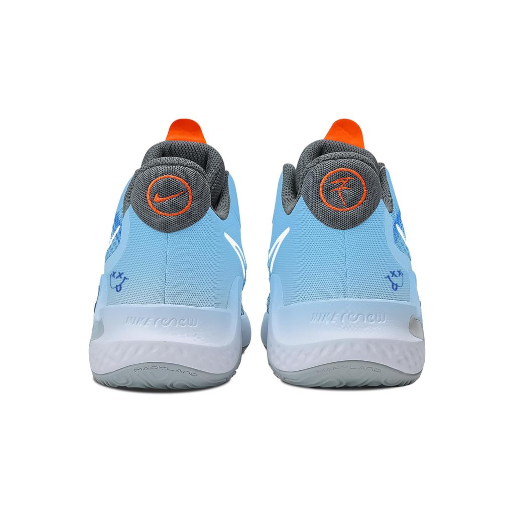 Nike KD Trey 5 IX Vibrant BlueTrack Abrasion Resistant Cushioning Mid top Basketball Shoes Unisex Gray Blue CW3402-011(Team529-)