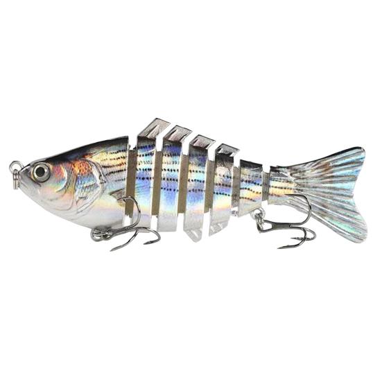 1/2/3/5Pcs 10CM/15.5G Multi-Jointed Fishing Lure with Hooks Realistic 7-Section Swimbait Plastic Artificial Bait Freshwater Saltwater Accessories