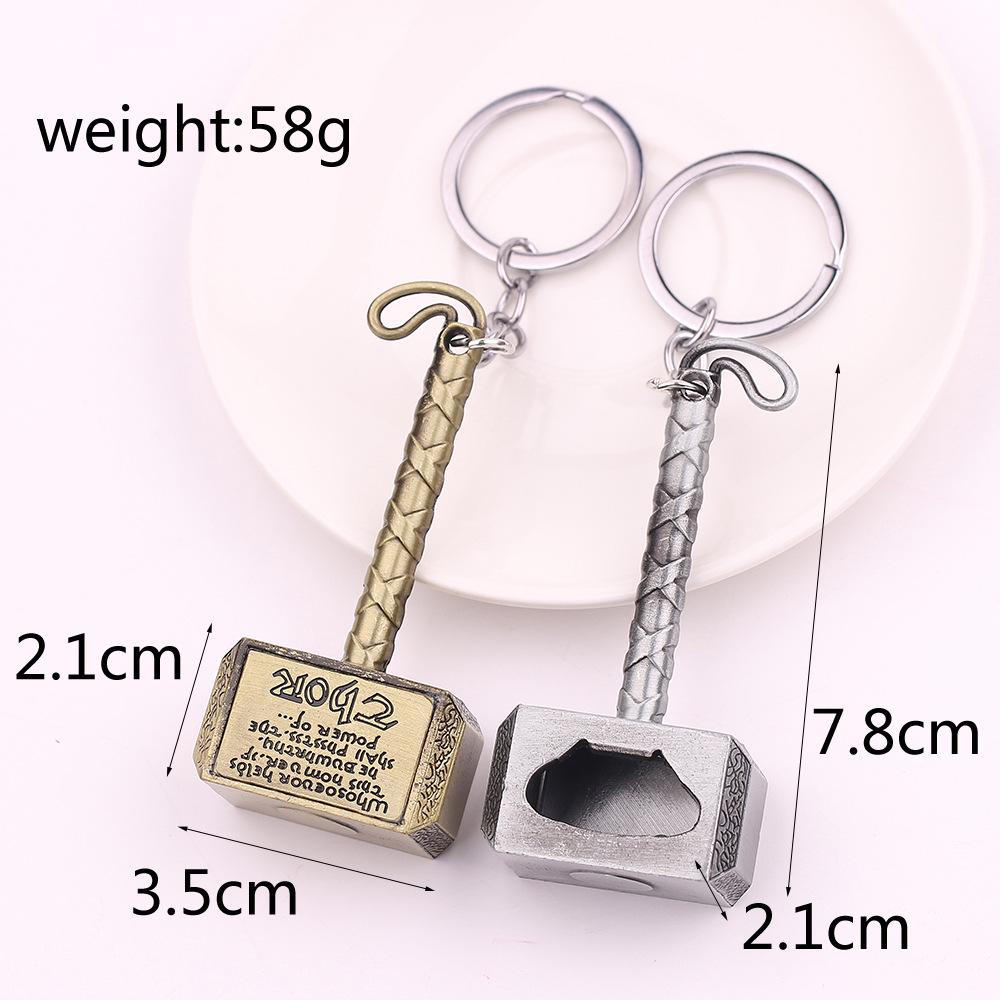 Small Size Portable Beer Bottle Openers Keychain Multifunction Hammer Of Thor Shaped